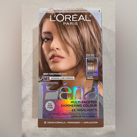 L Oreal Feria Permanent Hair Color B61 Downtown Brown Hi Lift 1 application NWT - Picture 2 of 13